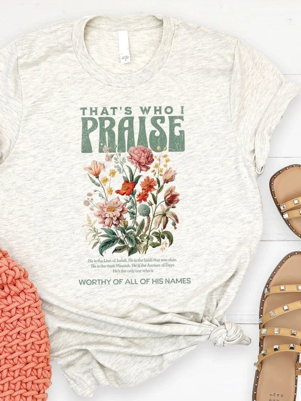 NWOT Love In Faith Women's XL Tee "Who I Praise"